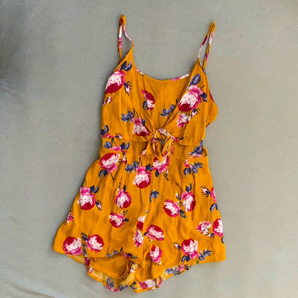 Rusty Pink Flower Romper🌸